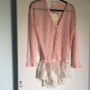 Open knit sweater